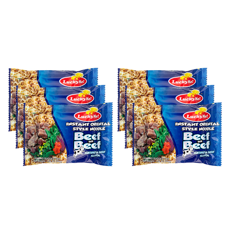 Lucky Me Instant Mami Beef na Beef 6pack 330 克