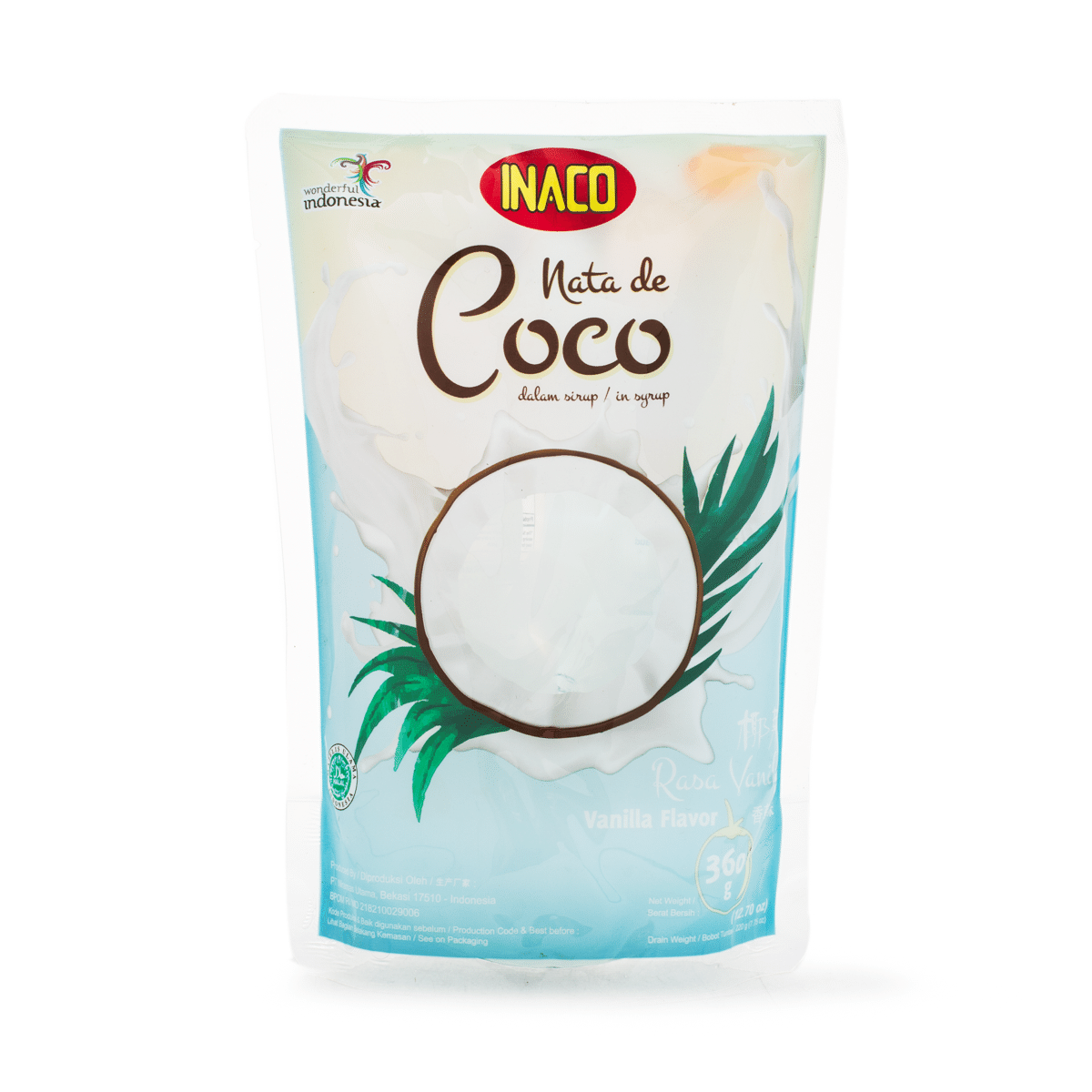 INACO Nata De Coco Sabor Vainilla 360 gramo(s)
