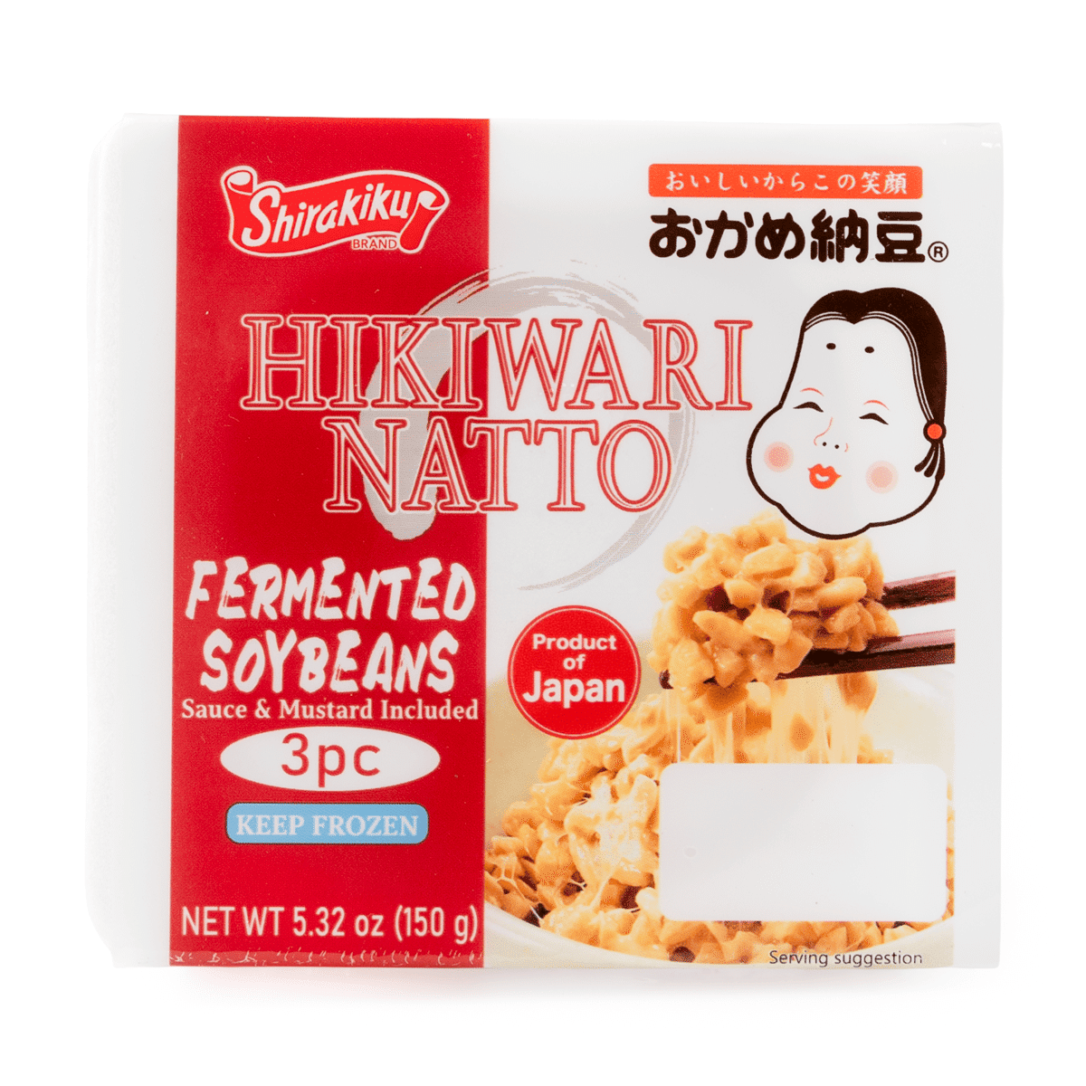Okame Natto Hikiwari (Chopped) 3P 3.17 盎司