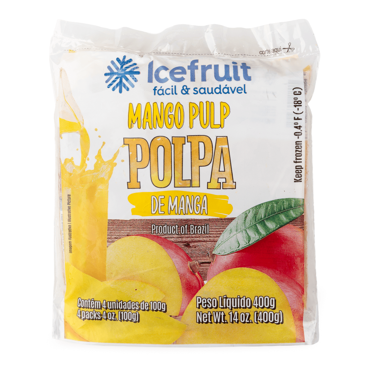 Icefruit Mango Pulp, Frozen 400 g