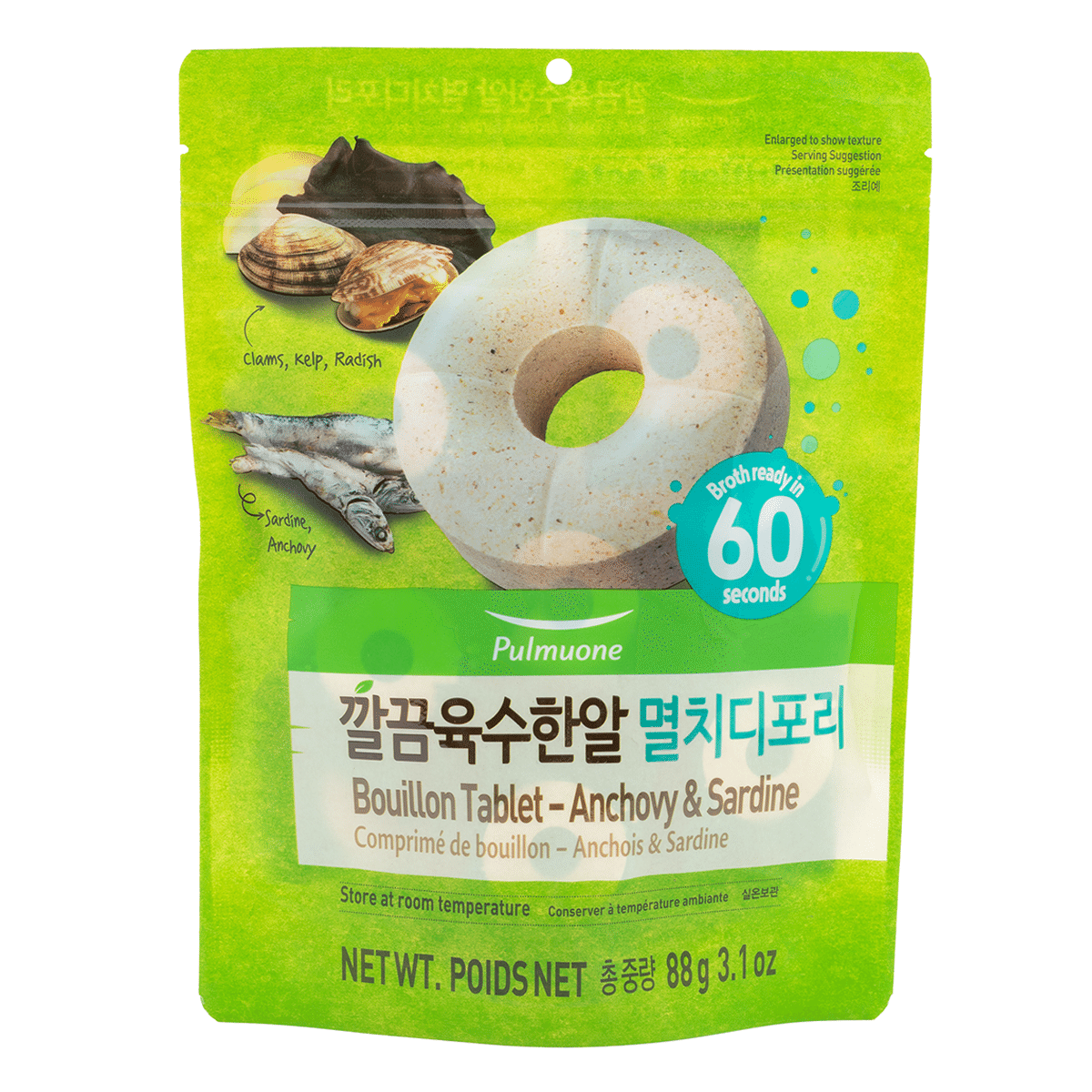 PULMUONE Bouillon Tablet Anchovy & Sardine 3.1 oz