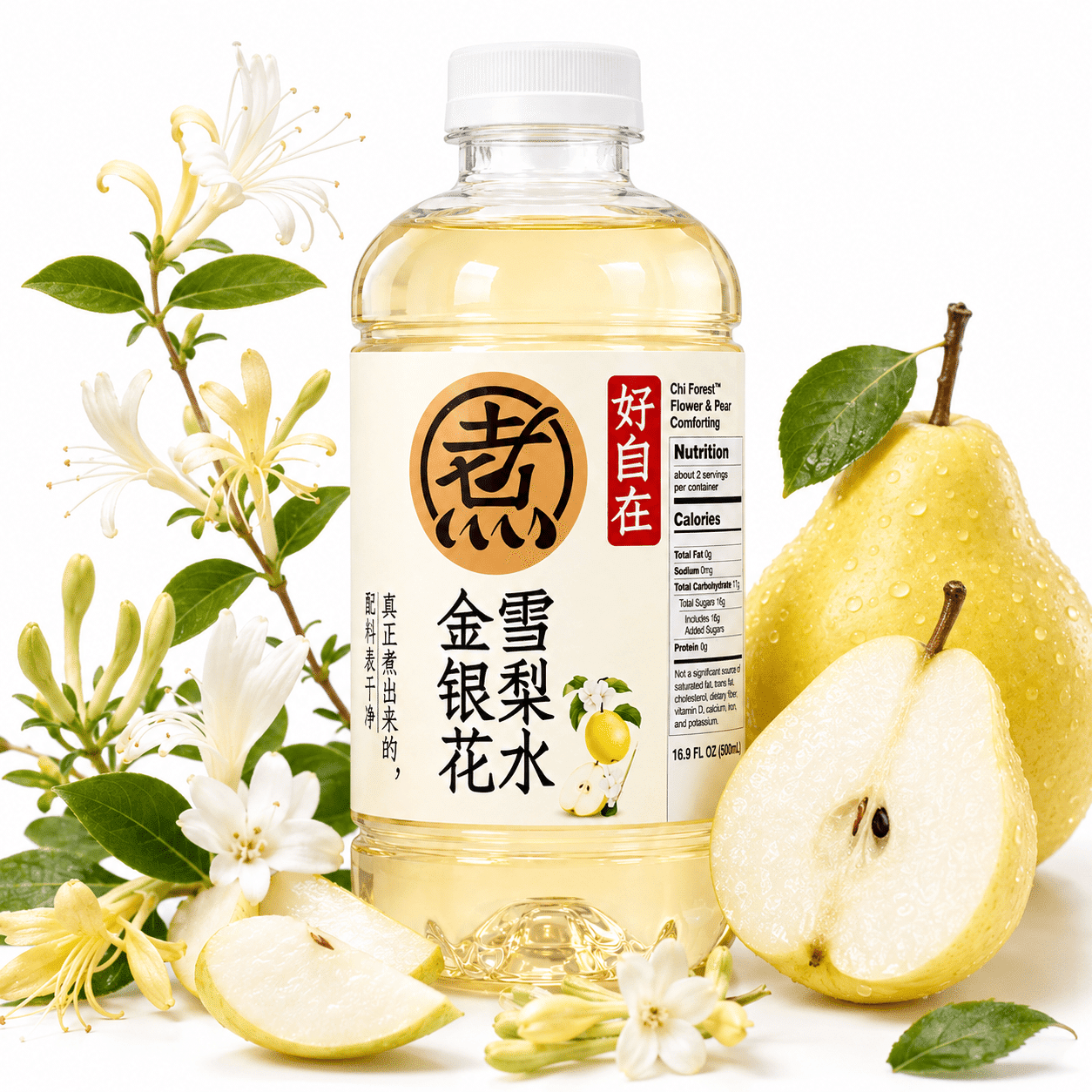 Chi Forest Honeysuckle Flower & Pear Flavoured Drink 500 ml
