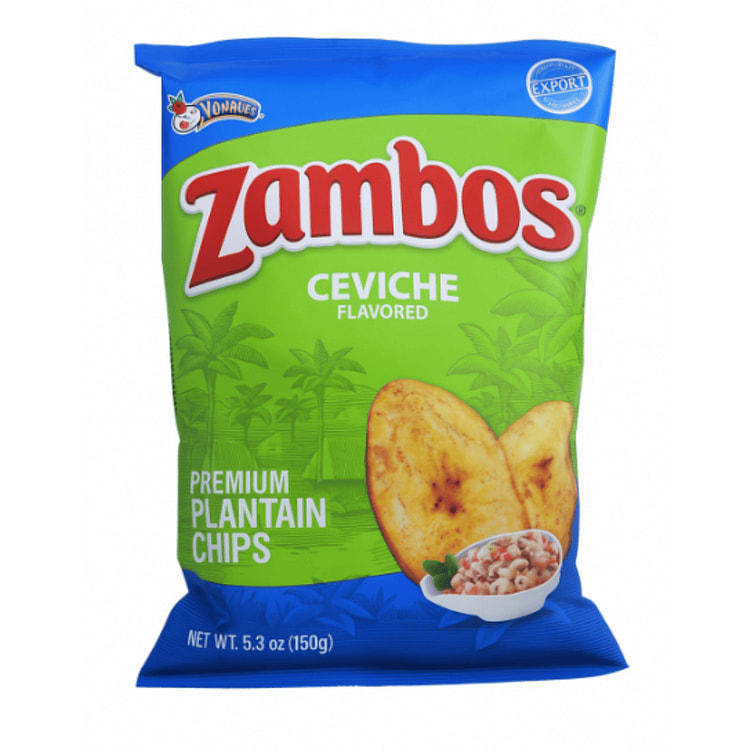 Zambos Chips de Banana-da-Terra com Sabor de Ceviche 5.3 oz