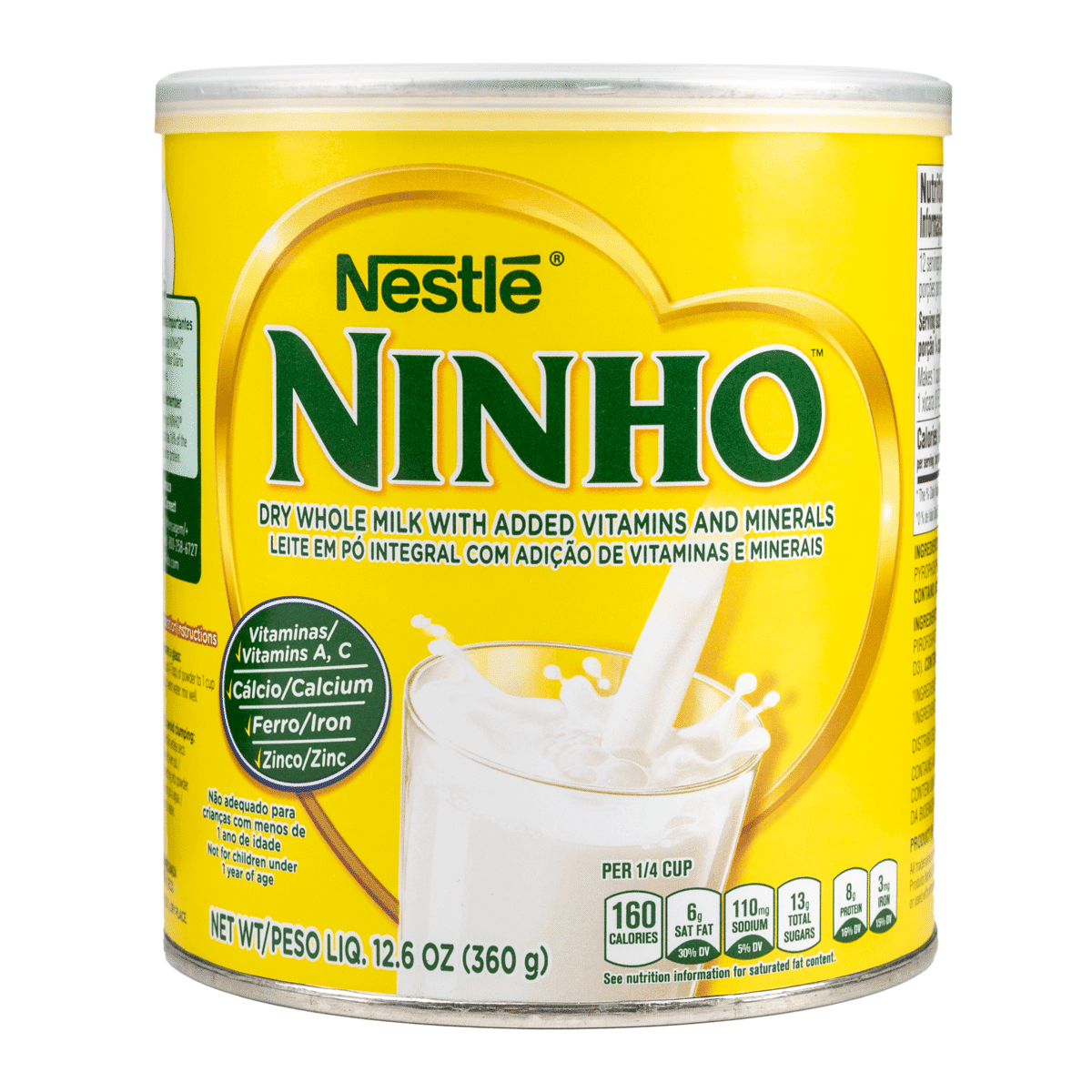 Leite em pó Ninho, Integral Nestle 12.6 oz