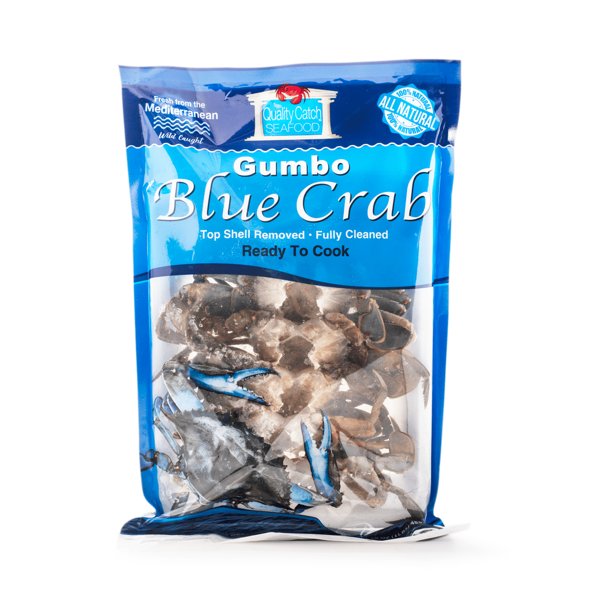 Gumbo Blue Crab Fully Cleaned (Ready to Cook) 1 lb