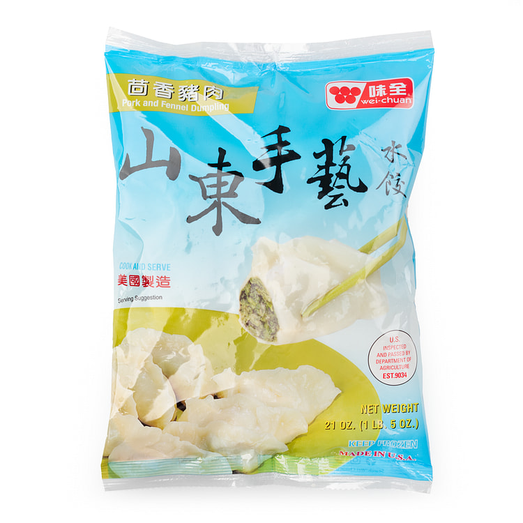 味全 山东手艺 茴香猪肉水饺 冷冻 595 克