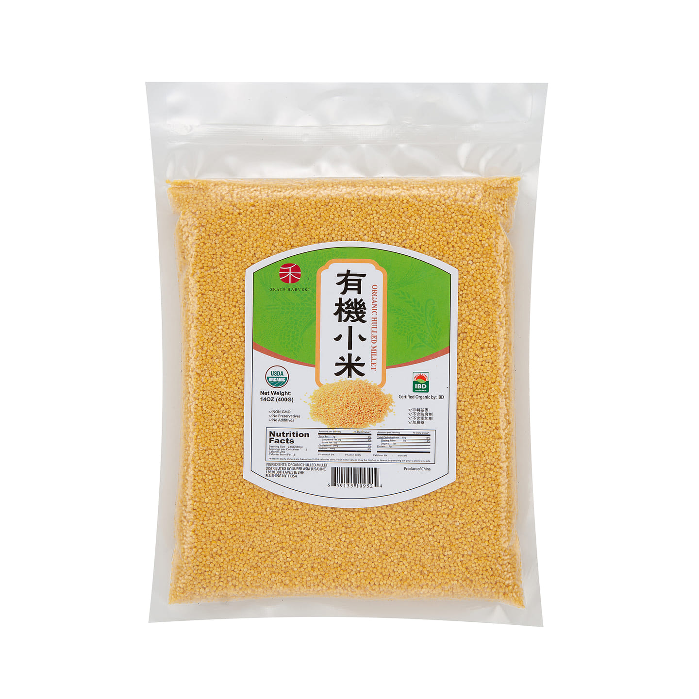 超禾 有机小米 14 盎司