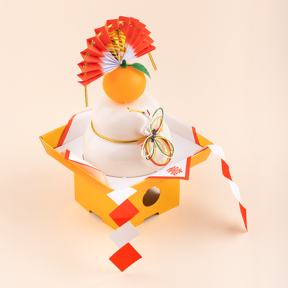 鏡餅　アメリカ　イタリア 越後の鏡餅 3号 お飾りセット付き 切餅3個入り 66 グラム - Weee!