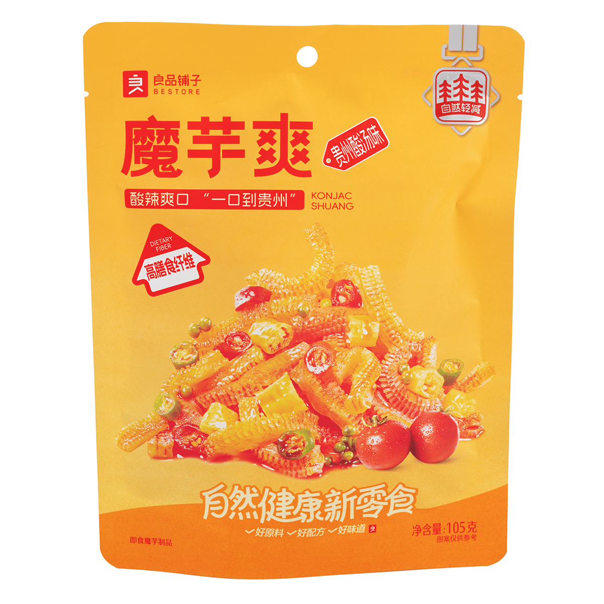 Bestore Konjac Snacks Sour and Spicy Flavor 105 グラム