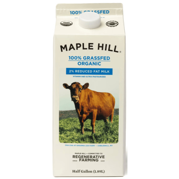 Leche Orgánica 100% de Pastoreo 2% Maple Hill 63.9 onza(s) líquida(s)