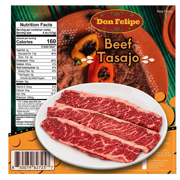 Don Felipe Beef Tasajo 2-2.5 lb