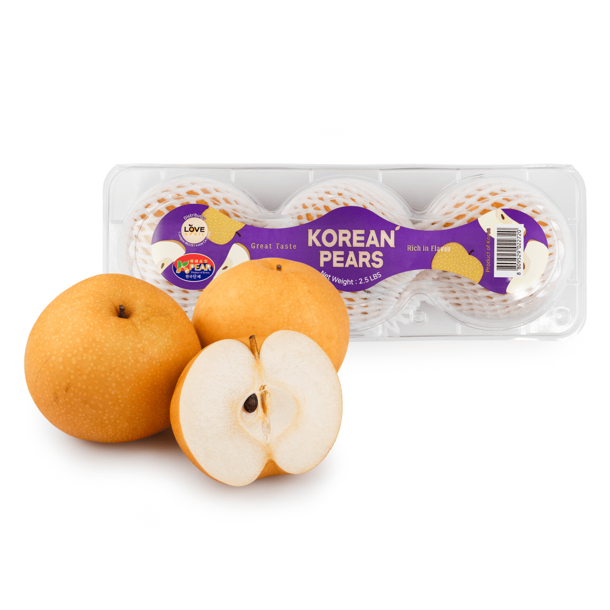Korean Singo Pears 3 count 2.5-3 lb