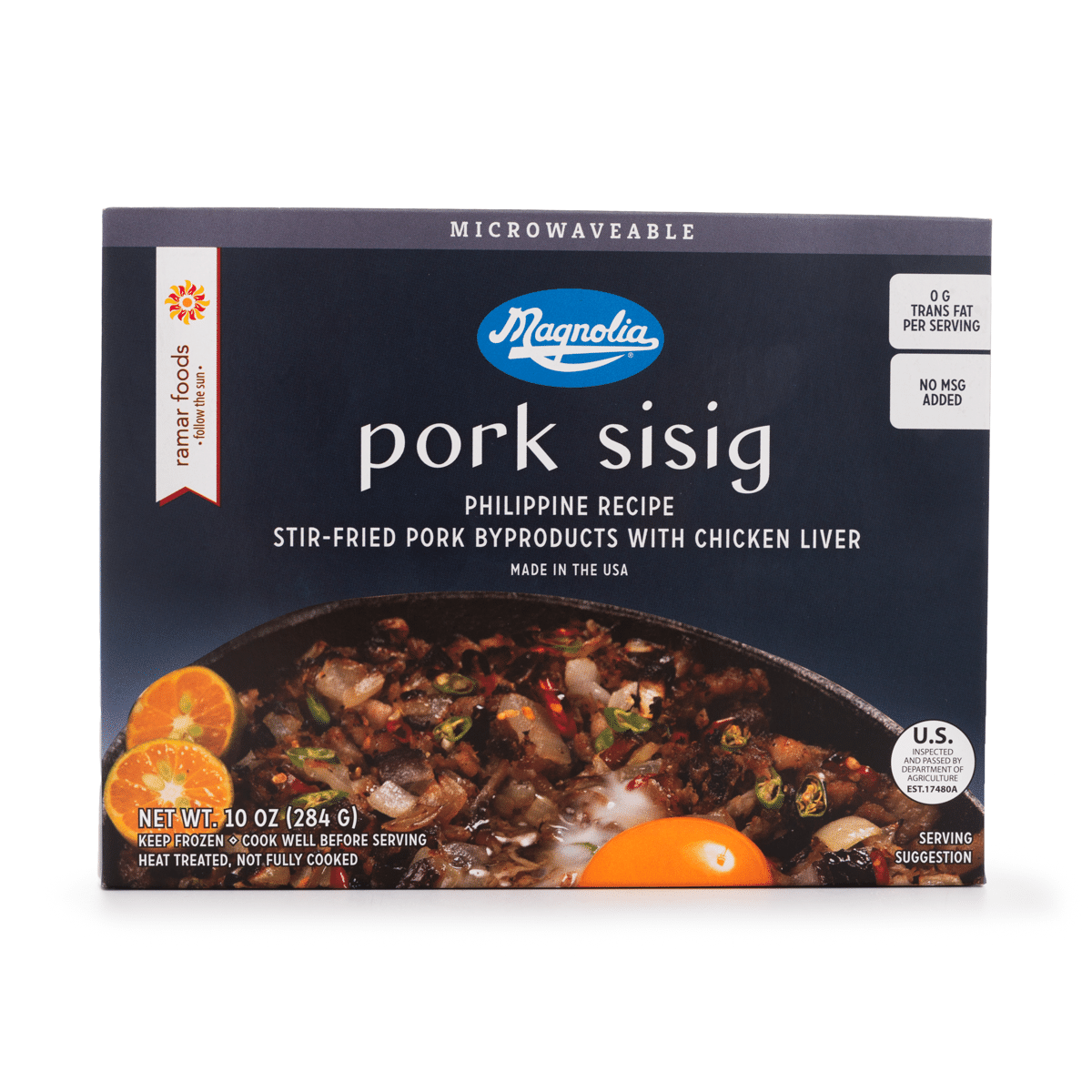 Magnolia Cooked Pork Sisig (Stir-Fried Pork), Frozen 10 oz