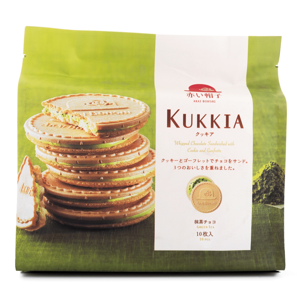 红帽子Kukkia抹茶夹心饼干 93.6 克