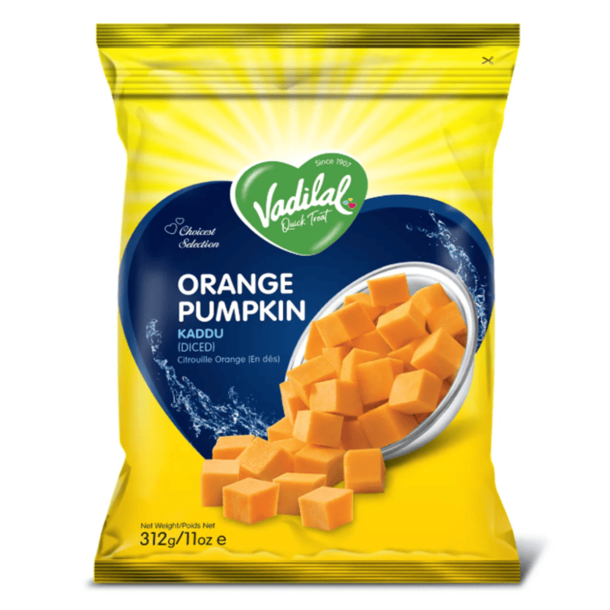 Vadilal Orange Pumpkin Frozen 11 oz