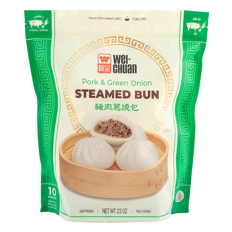 Wei Chuan Pork and Green Onion Bun 10pcs Frozen