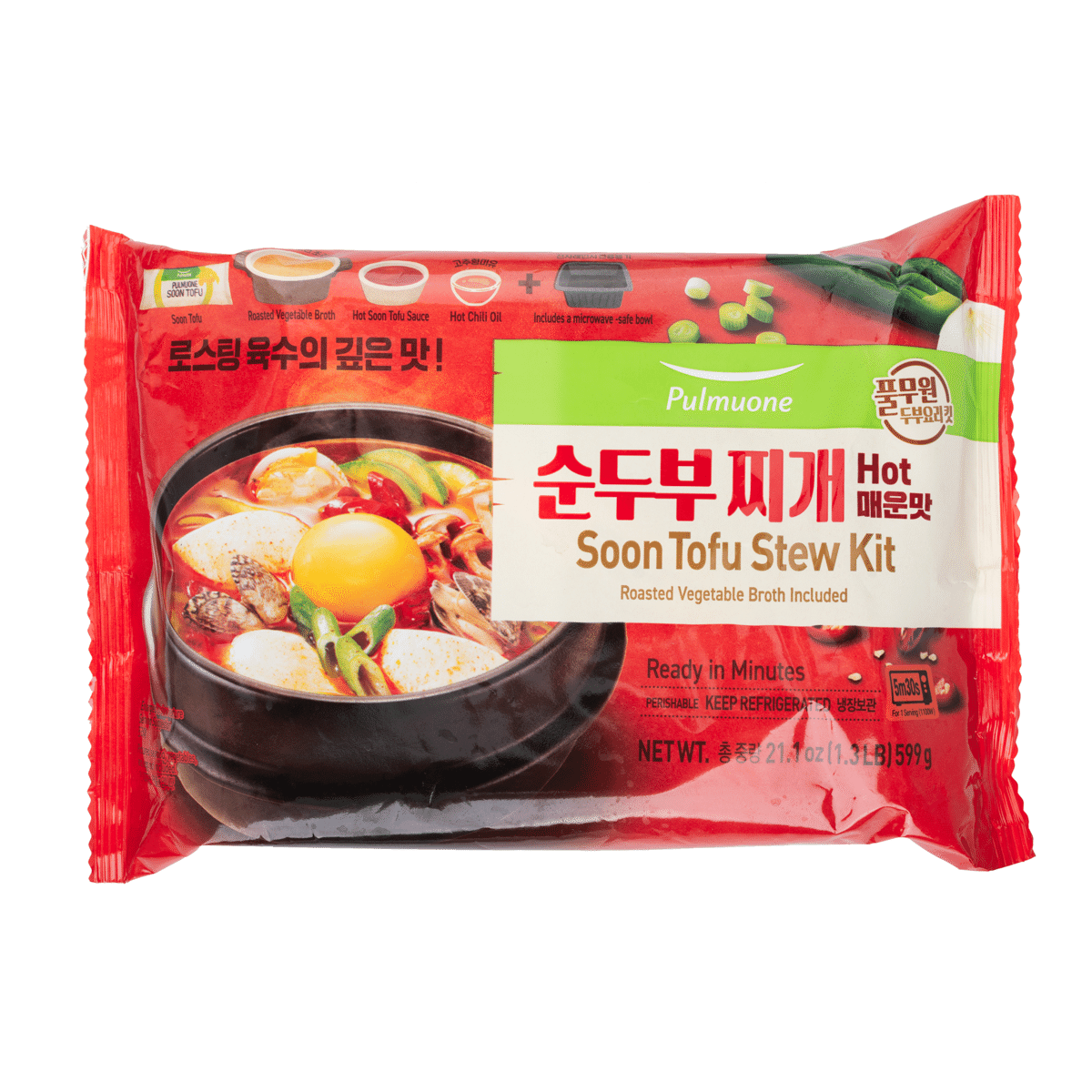 Pulmuone Soon Tofu Stew Kit, Spicy 599 g