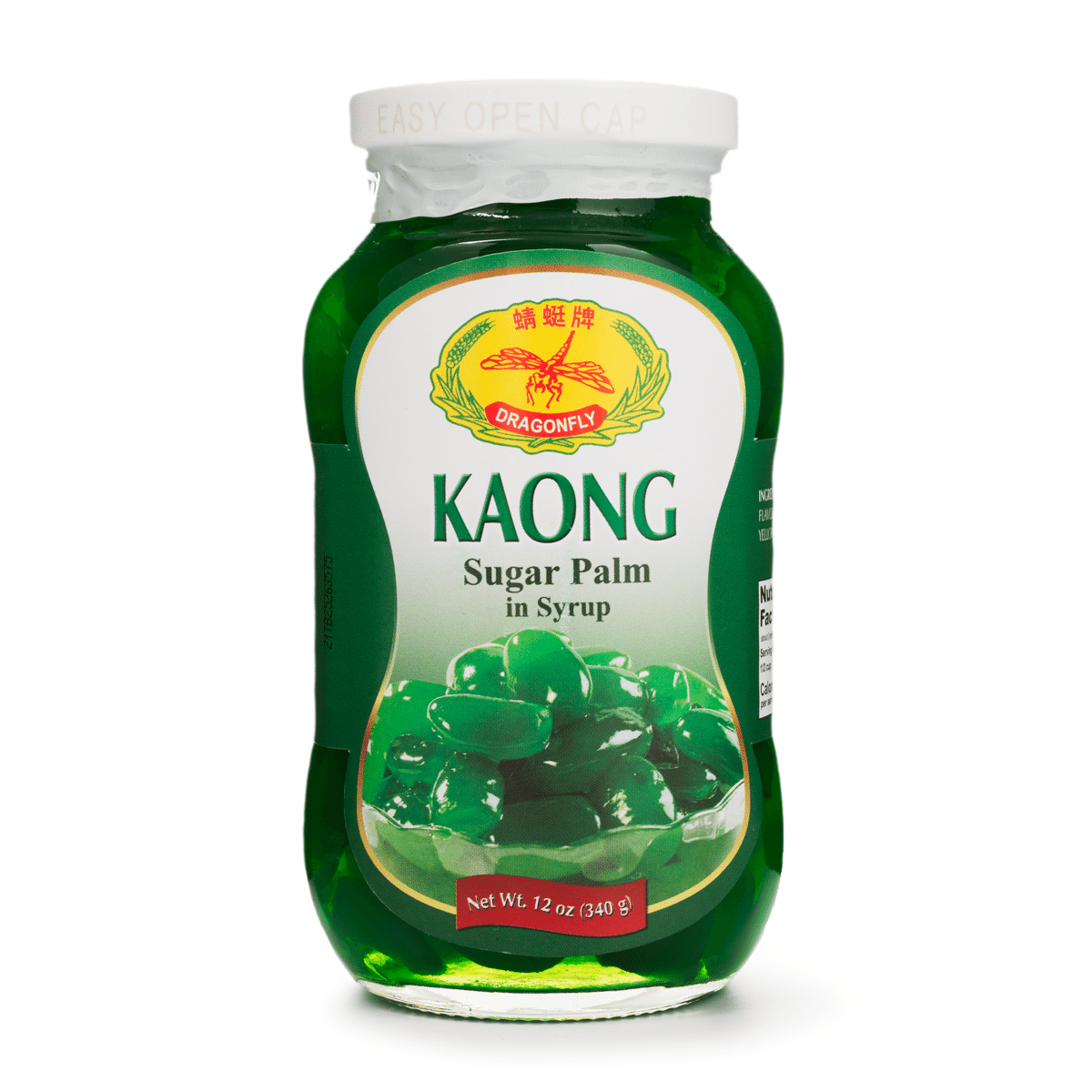 Dragonfly Sugar Palm Fruit Kaong Green 12 oz*24 pack