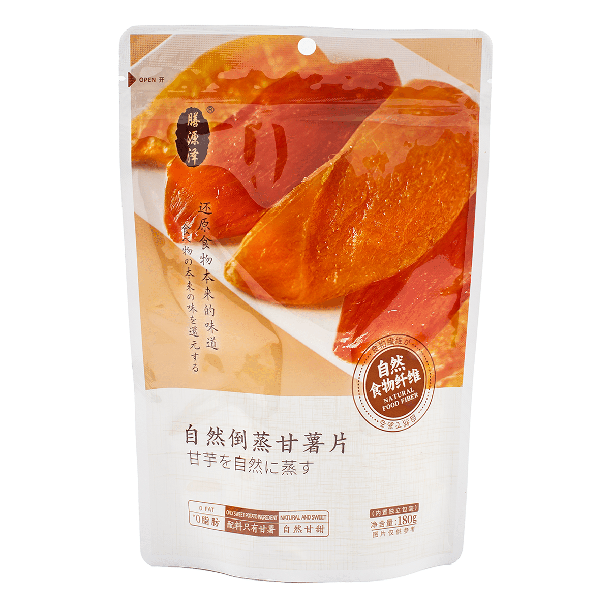 Shan Yuan Ze Naturally Steamed Sweet Chips 180 g*30 pack