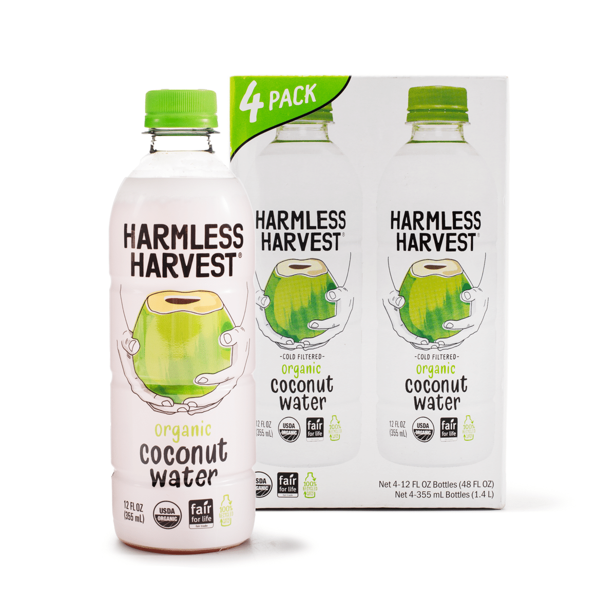 Harmless Harvest Coconut Water 12 fl.oz*4 bottles