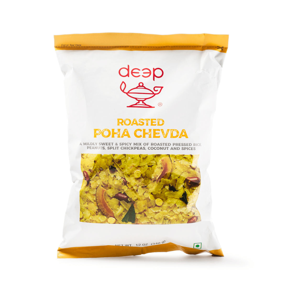 Deep Roasted Poha Chevda (Mildly Sweet & Spicy Mix) 12 オンス