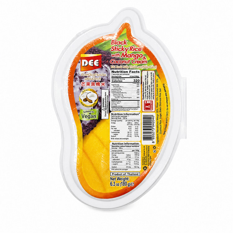 Xôi Xoài Nếp Cẩm Thái Lan, Đông Lạnh 6.3 oz