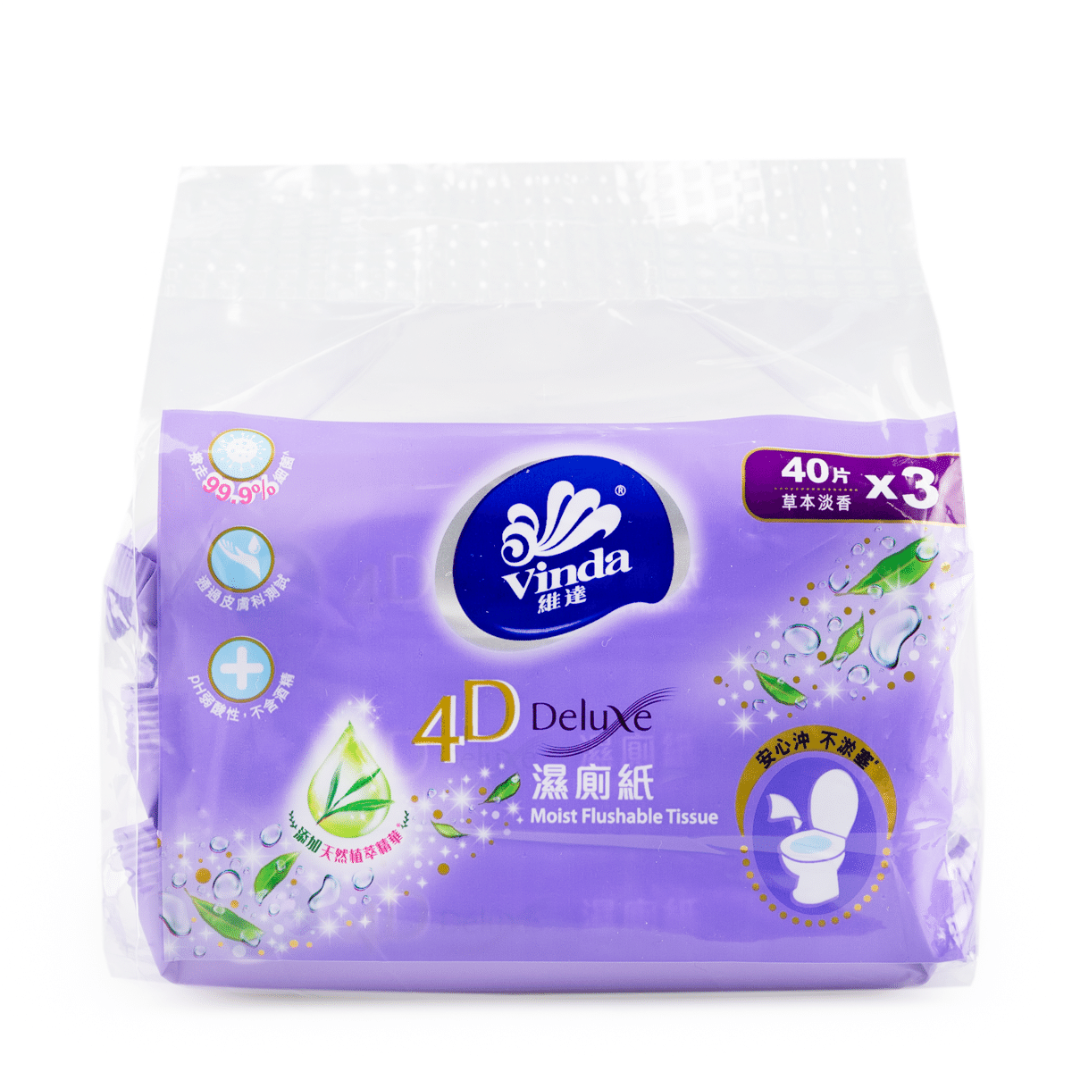 Vinda Toilet wet wipes 40wipesx3 1 each