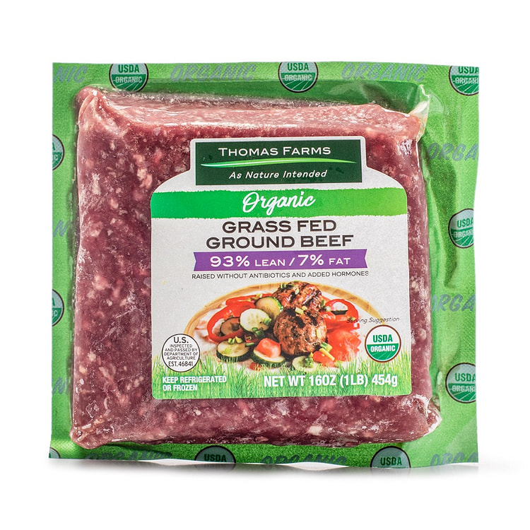 Thomas Farms 天然有机草饲牛绞肉 冷冻 1 磅