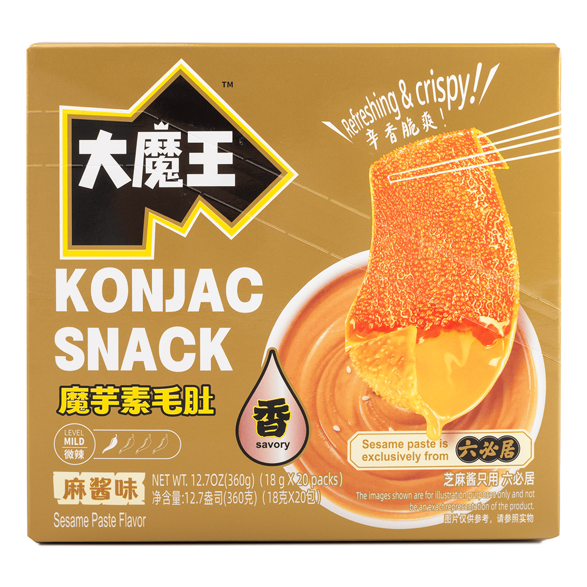 MOWON KONJAC SNACKS- SESAME 360 グラム - Weee!