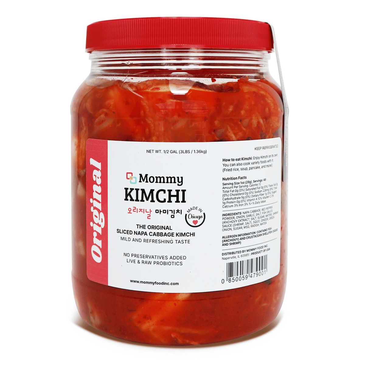 Kimchi de Col Napa en Rodajas Original Mommy 3 lb