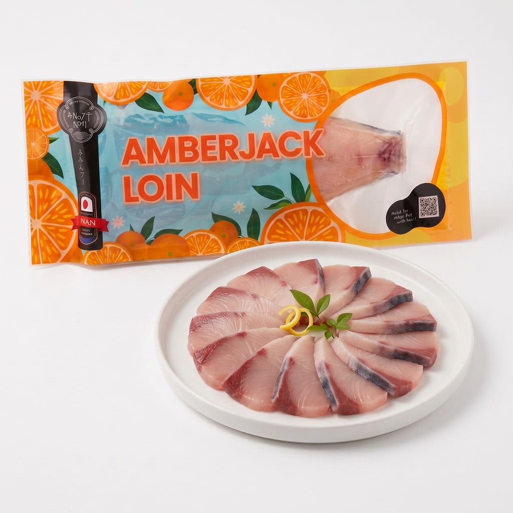 Farm-Raised Frozen Japanese Orange Flavor Amberjack Loin 1.1-1.65 lb