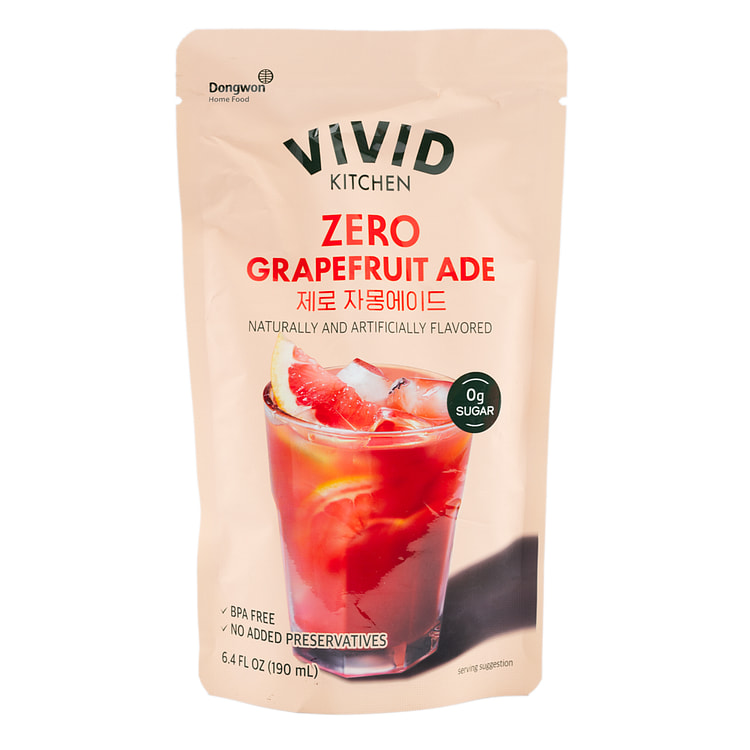 VIVID Kitchen Zero Sugar Grapefruit Ade 1pk 6.4 液盎司