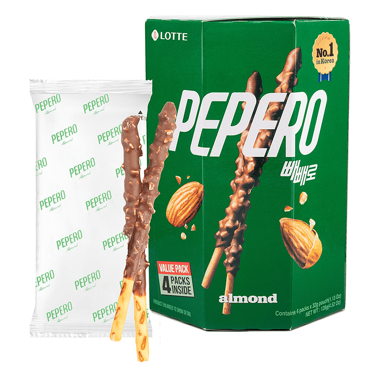 Lotte Pepero Almond Value Pack (4pk) 128 g