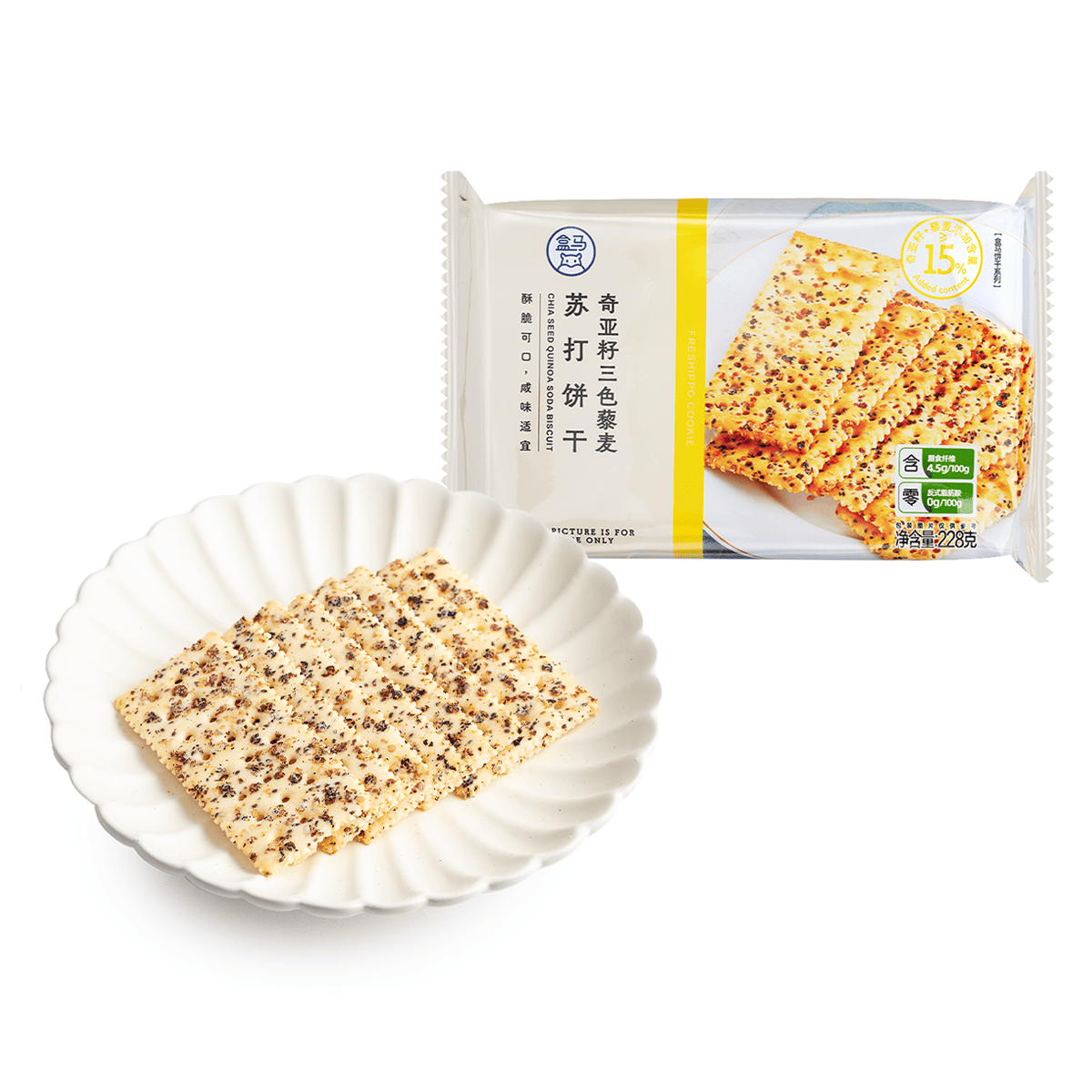 HM China Seed Quinoa Soda Biscuit 228 g