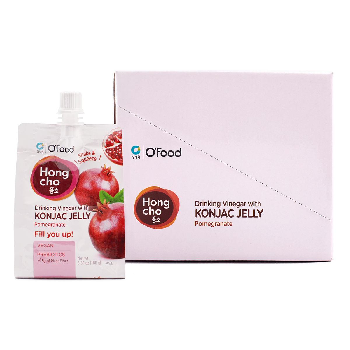 Chungjungone O’Food Drinking Vinegar with Konjac Jelly, Pomegranate Flavor 180 g