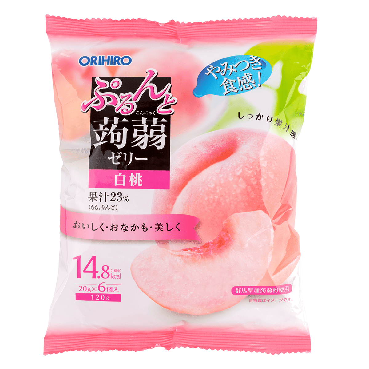 オリヒロ ぷるんと蒟蒻ゼリー ピーチ(6個入) 120 グラム