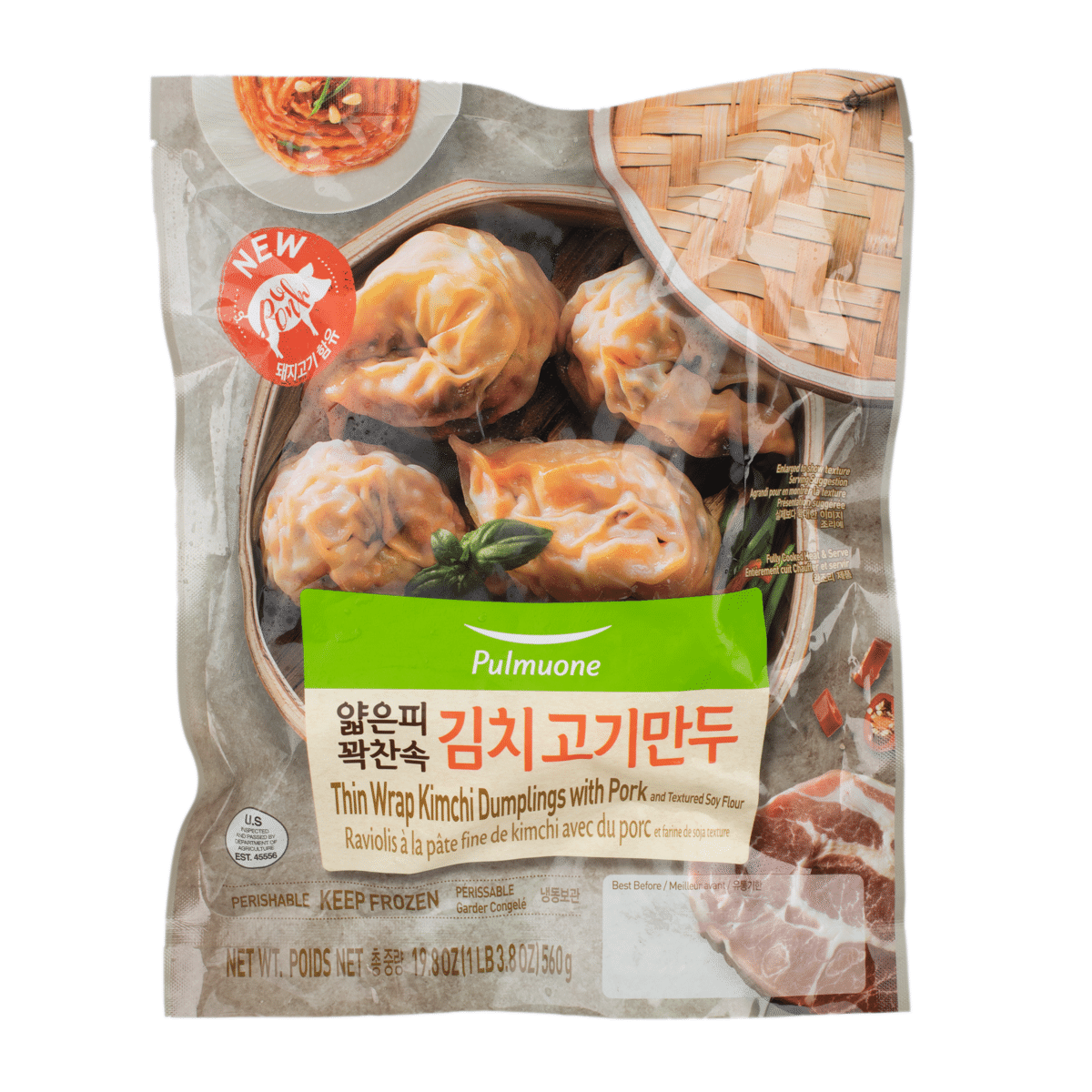 圃美多 大豆薄皮猪肉泡菜饺子 冷冻 560 克