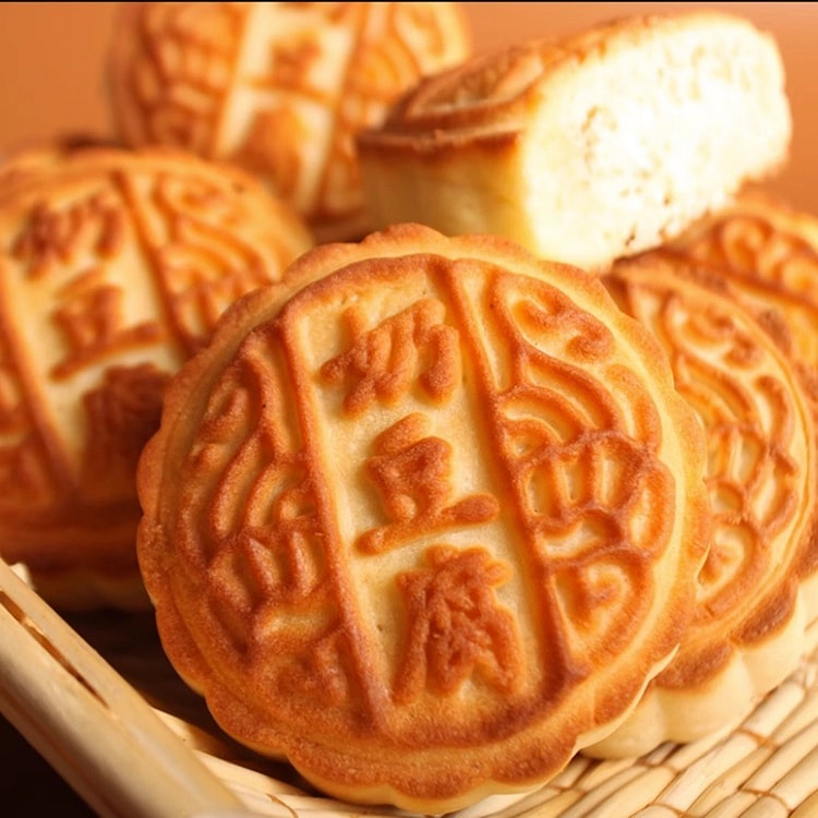 科尔沁 内蒙古特产 含奶豆腐 无蔗糖 中秋月饼【内蒙古特色】【奶香浓郁】4枚 350 克