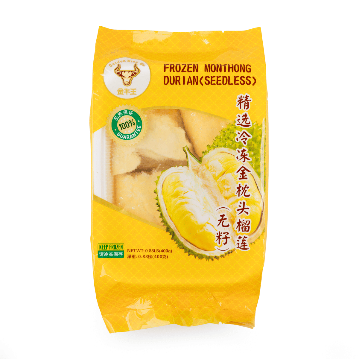 GKO Frozen Monthong Durian (Seedless) 400 g