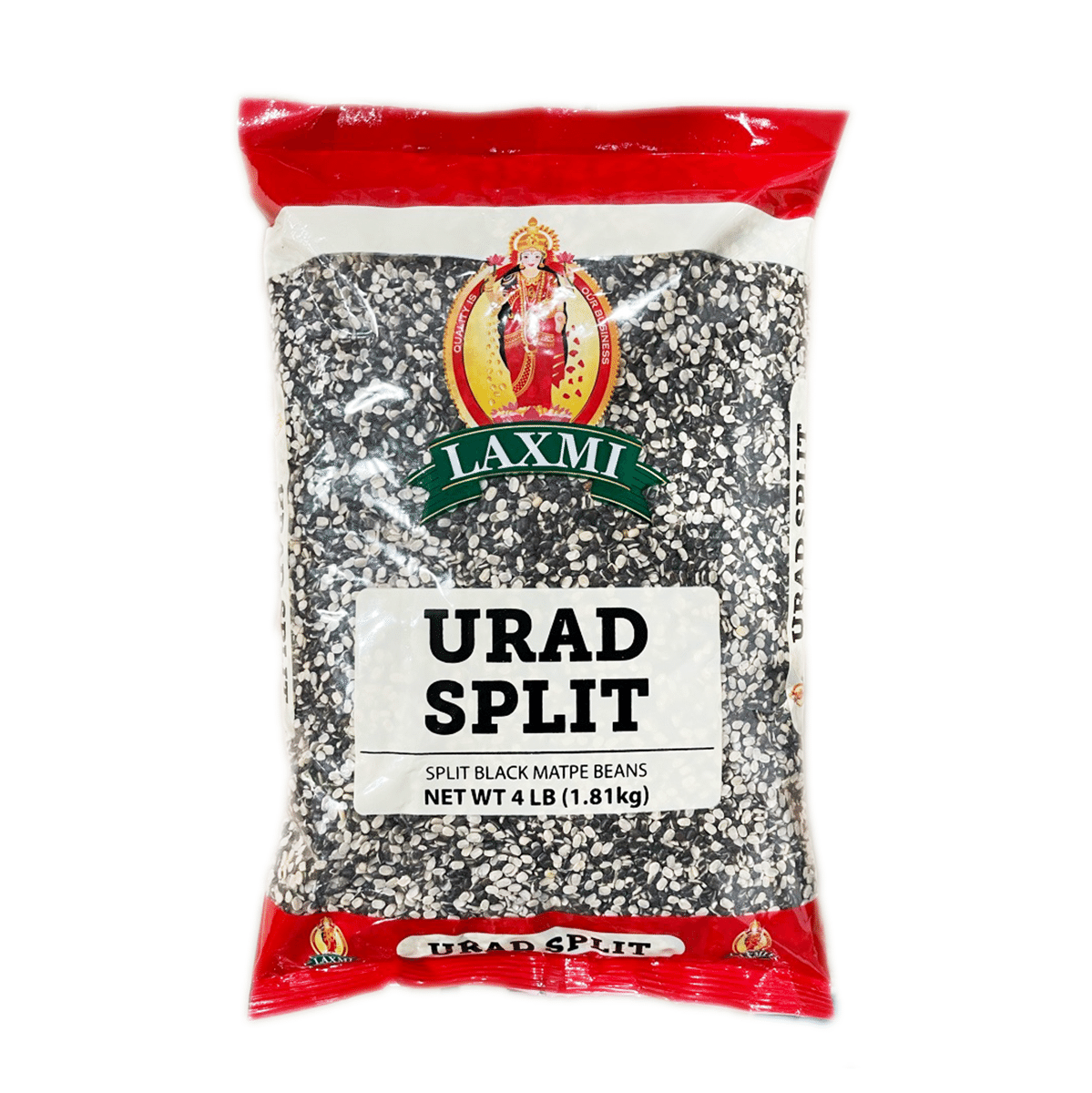 Laxmi Urad Dal Split, Split Skinned Black Lentils 4 lb*10 pack