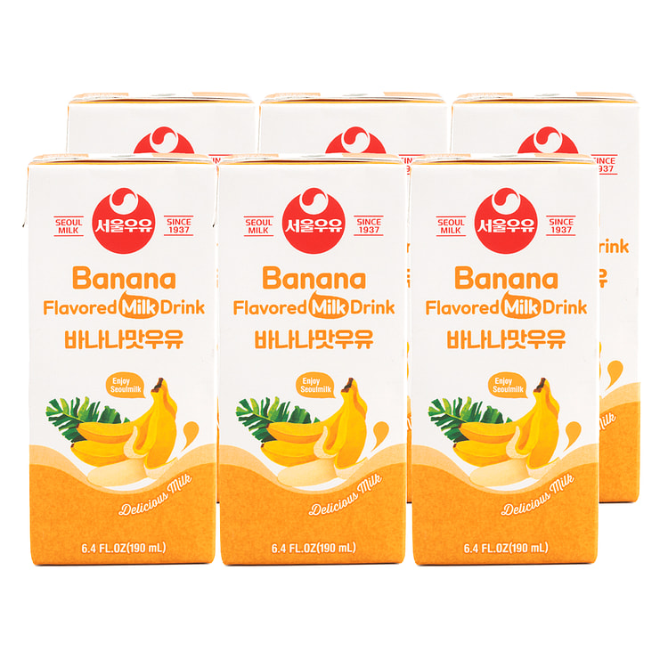 Seoul Milk Banana Flavor Milk 6pk
