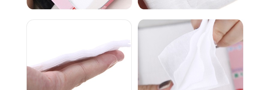 日本SELENA丸三 五层可撕型敷面化妆棉 80枚入