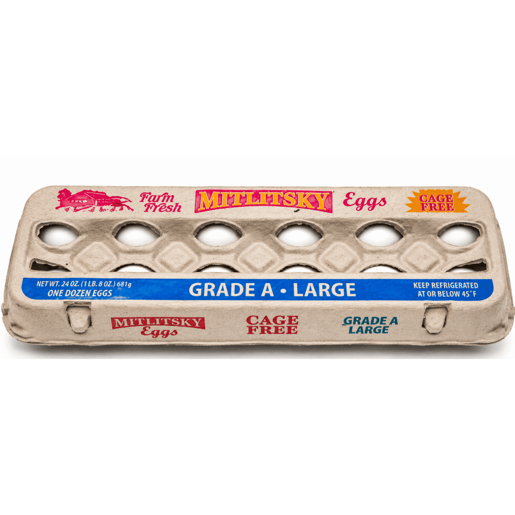 Mitlitsky Cage Free Large White eggs 12 count