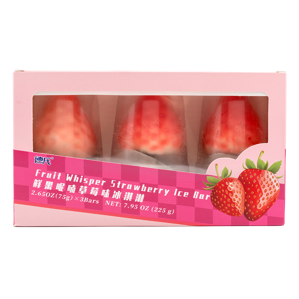 Deshi Fruit Whisper Strawberry Ice Bar (75g x 3pc) 225 グラム - Weee!