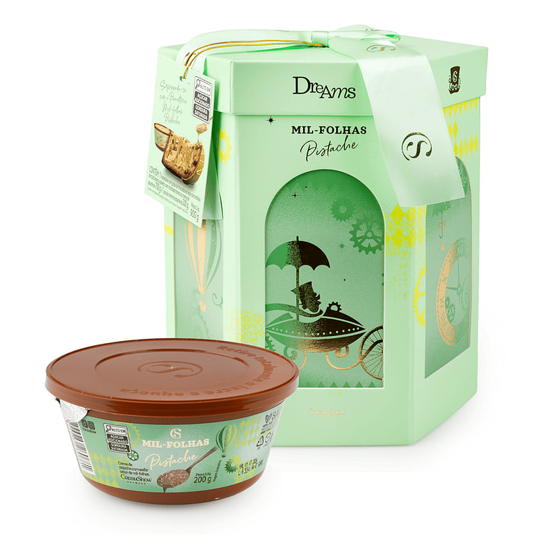 Pistachio Fondue Panettone Cacau Show 900 g