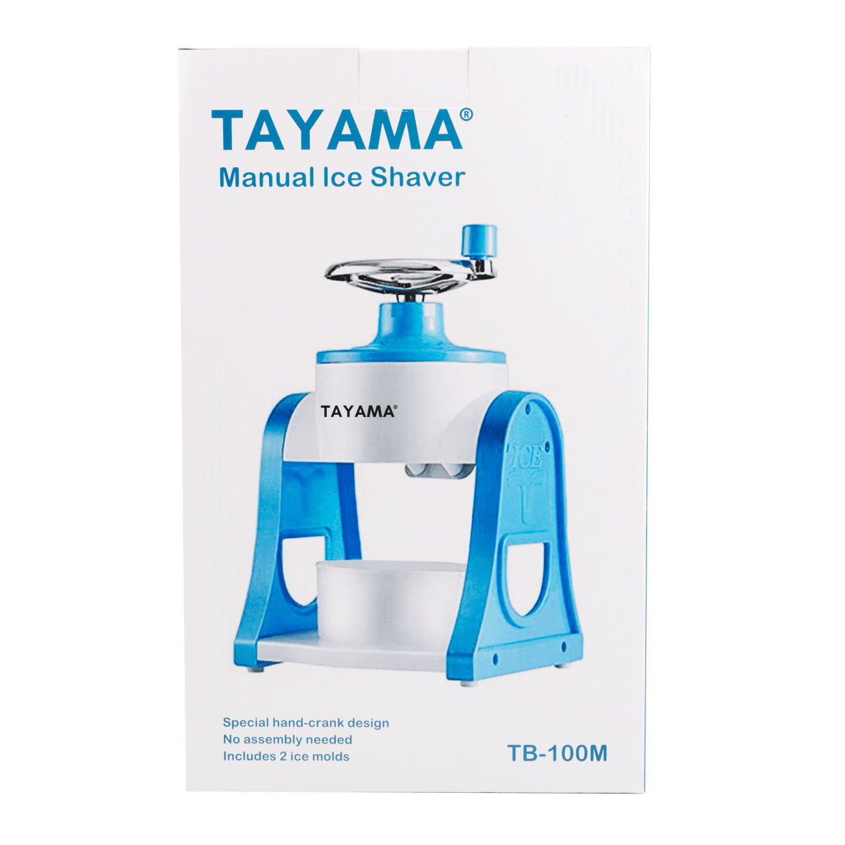 Tayama® Shave Ice Snow Cone Maker Ice Shaver with Manual Hand Crank, Non-Electric 1 unidade