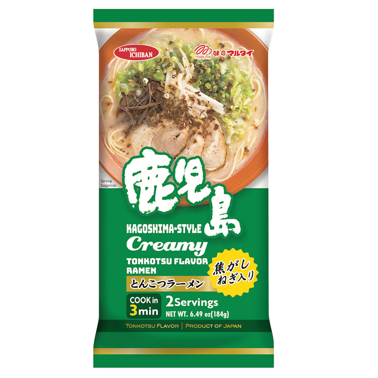 Marutai Instant Ramen Noodle Kagoshima Style Creamy Tonkotsu Flavor 6.49 oz