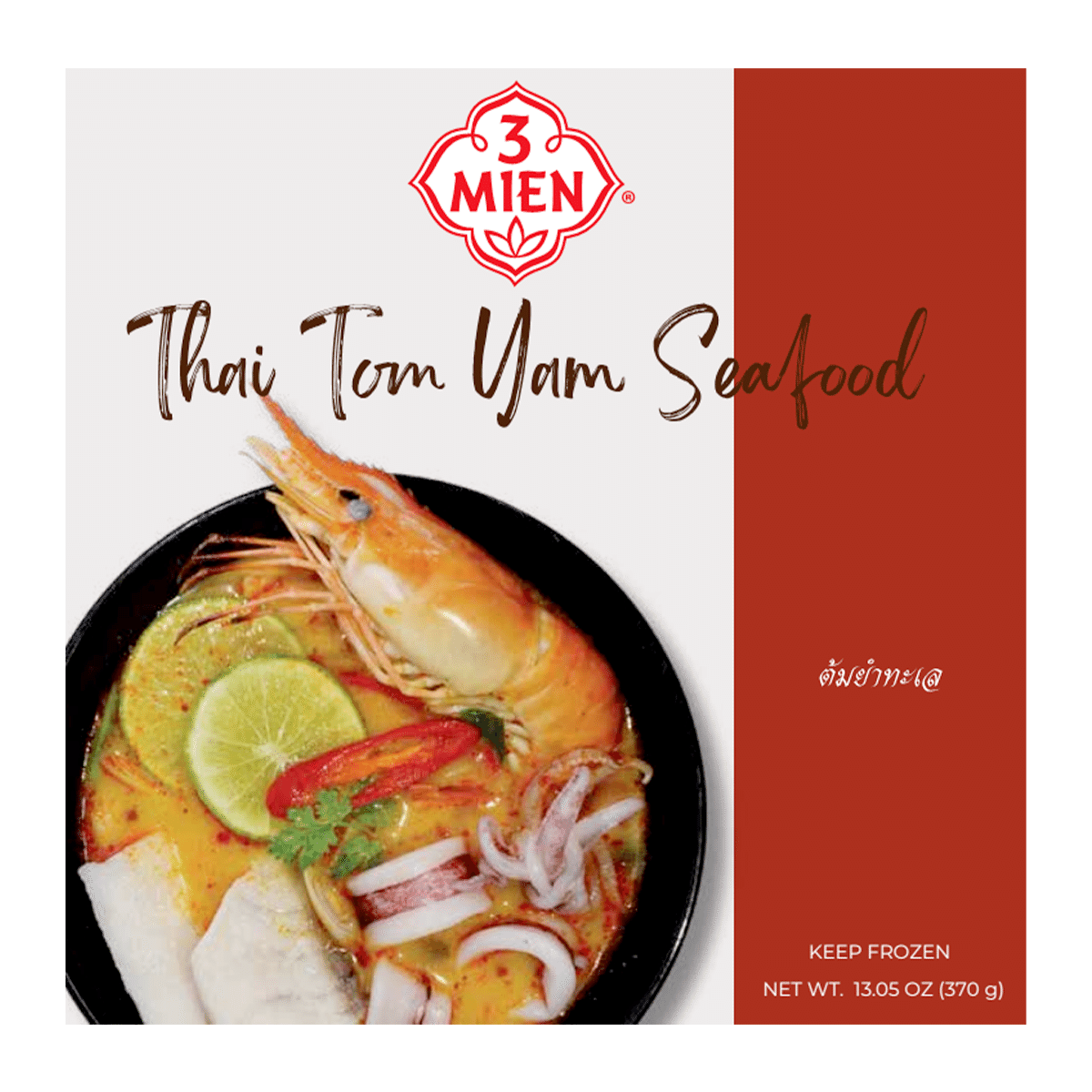 3 Mien Thai Tom Yum Seafood, Frozen 370 g