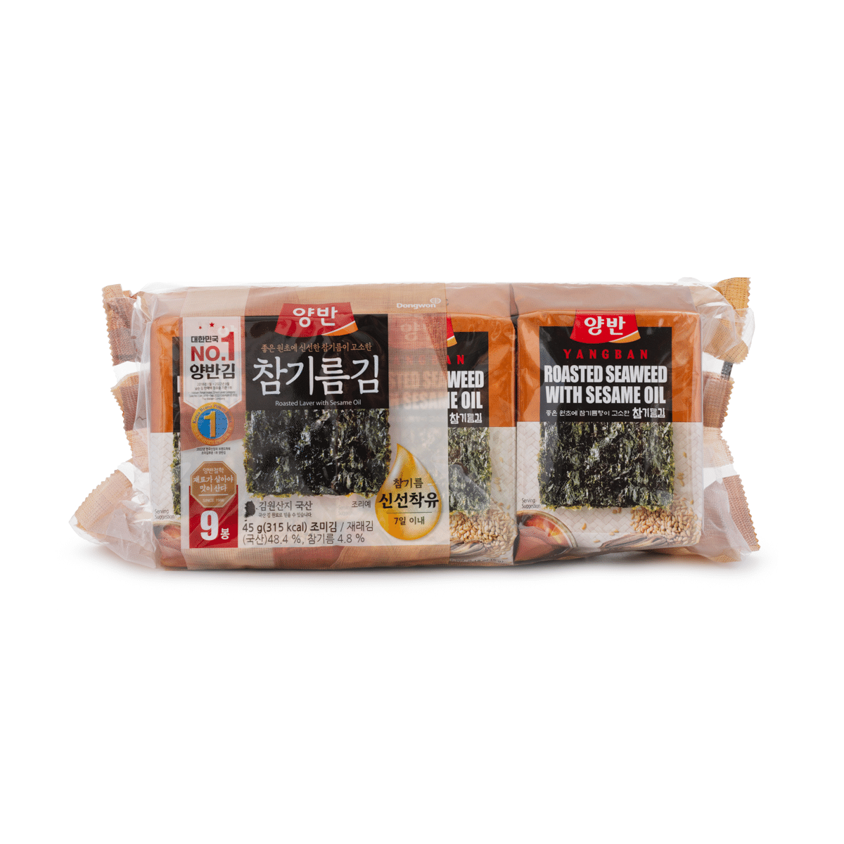 Dongwon Seasoned Laver with Sesame Oil 0.17 oz*9 pack