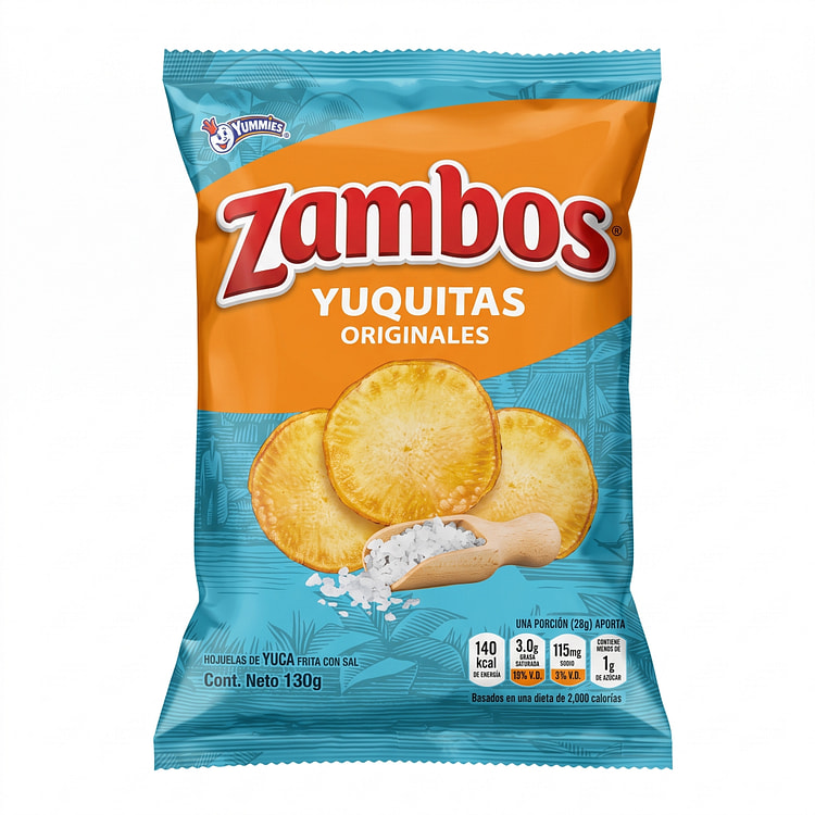 Zambos Premium Cassava Chips With Salt 4.58 oz